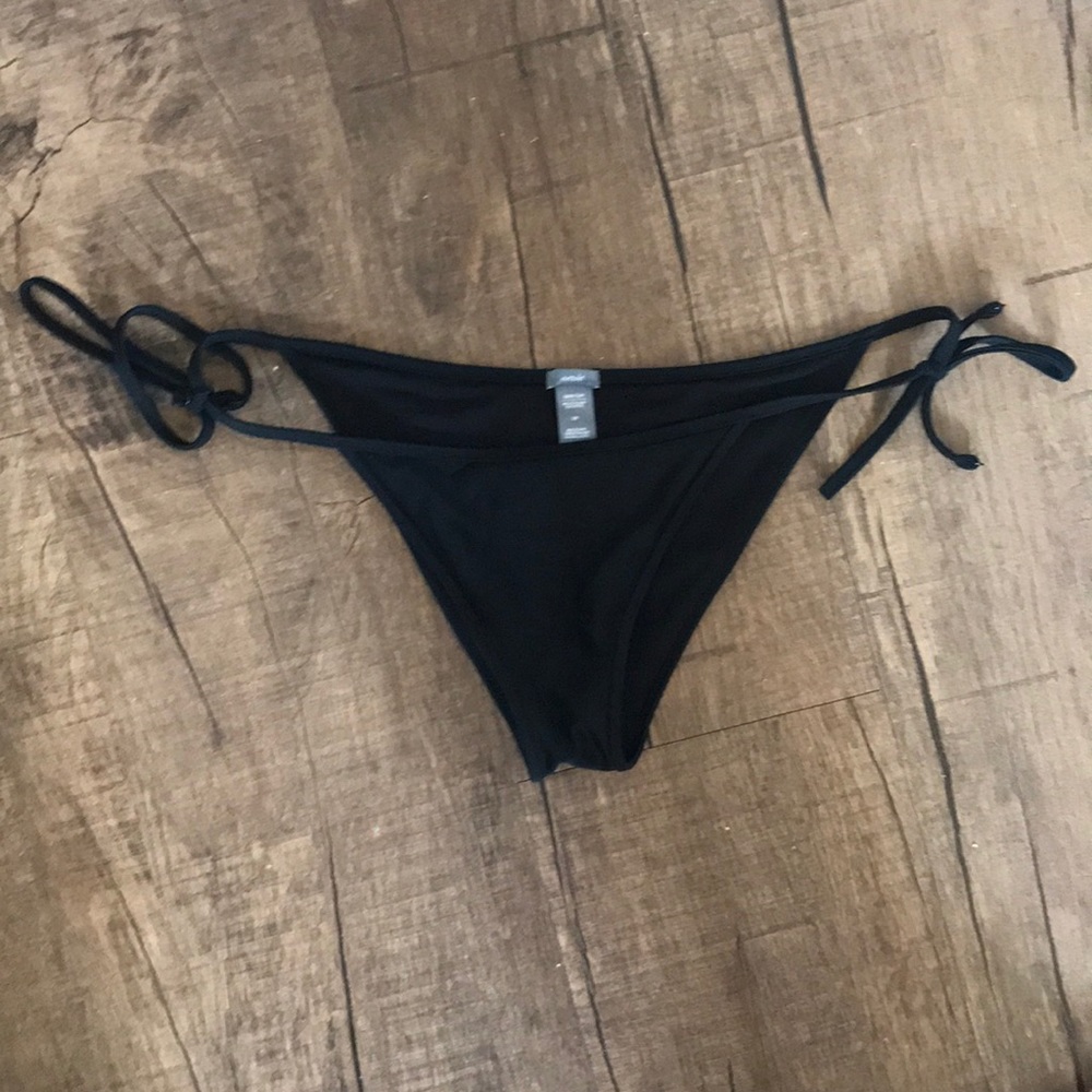 Aerie adjustable black bikini bottoms